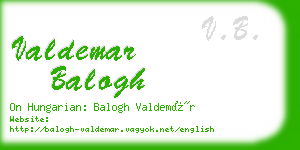 valdemar balogh business card